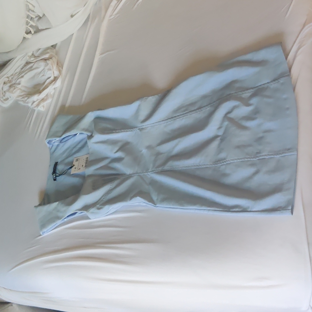 Zara powder blue mini dress